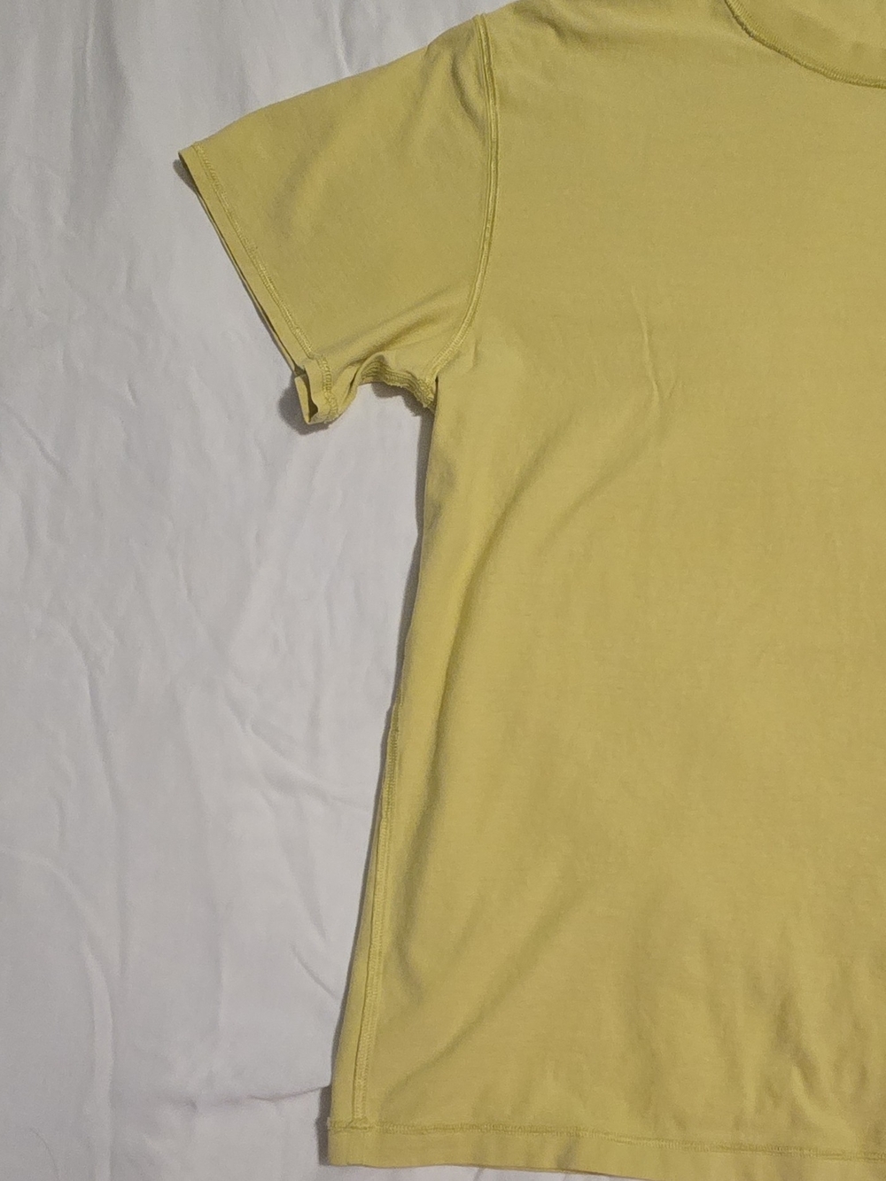 Lululemon All Yours Cotton T-Shirt Yellow Women's Size 8 - Picture 3 of 6